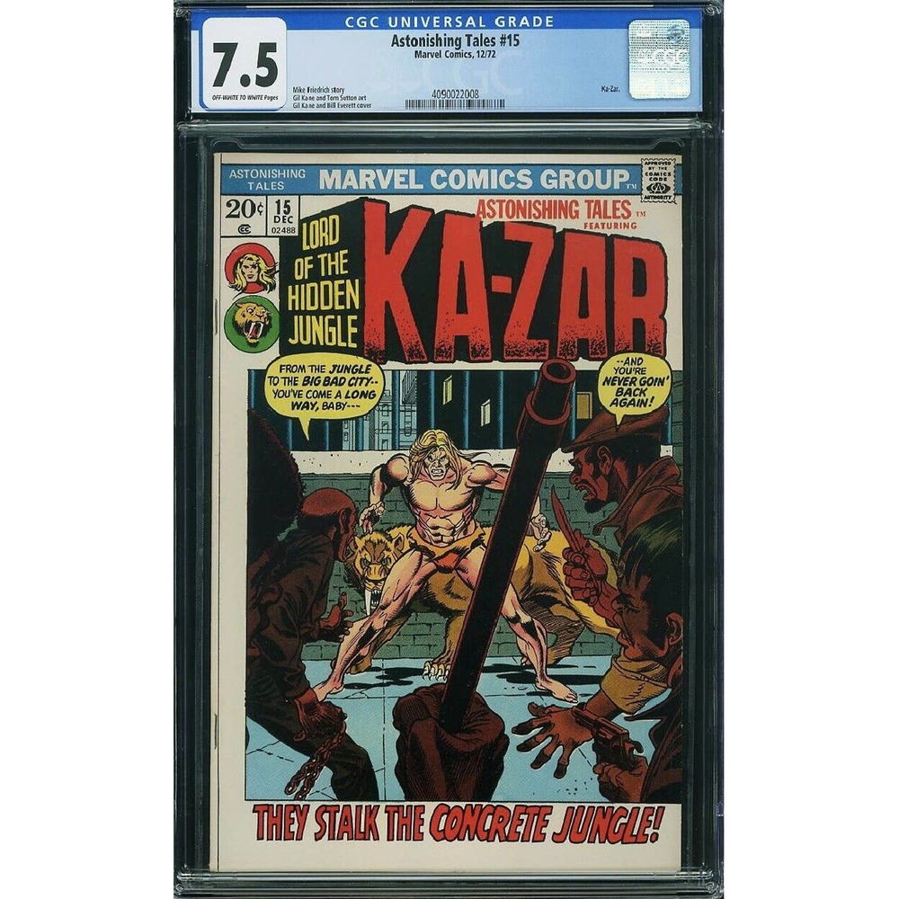 ASTONISHING TALES #15, CGC 7.5 VF